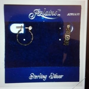 Jezlaine Sterling Silver Flower Earrings